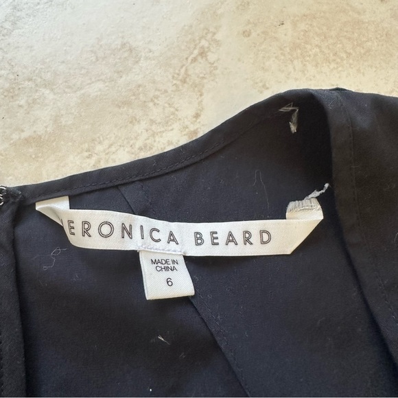 VERONICA BEARD Basso Black Peplum Sleeveless Shirt Blouse Top Professional - Picture 5 of 6